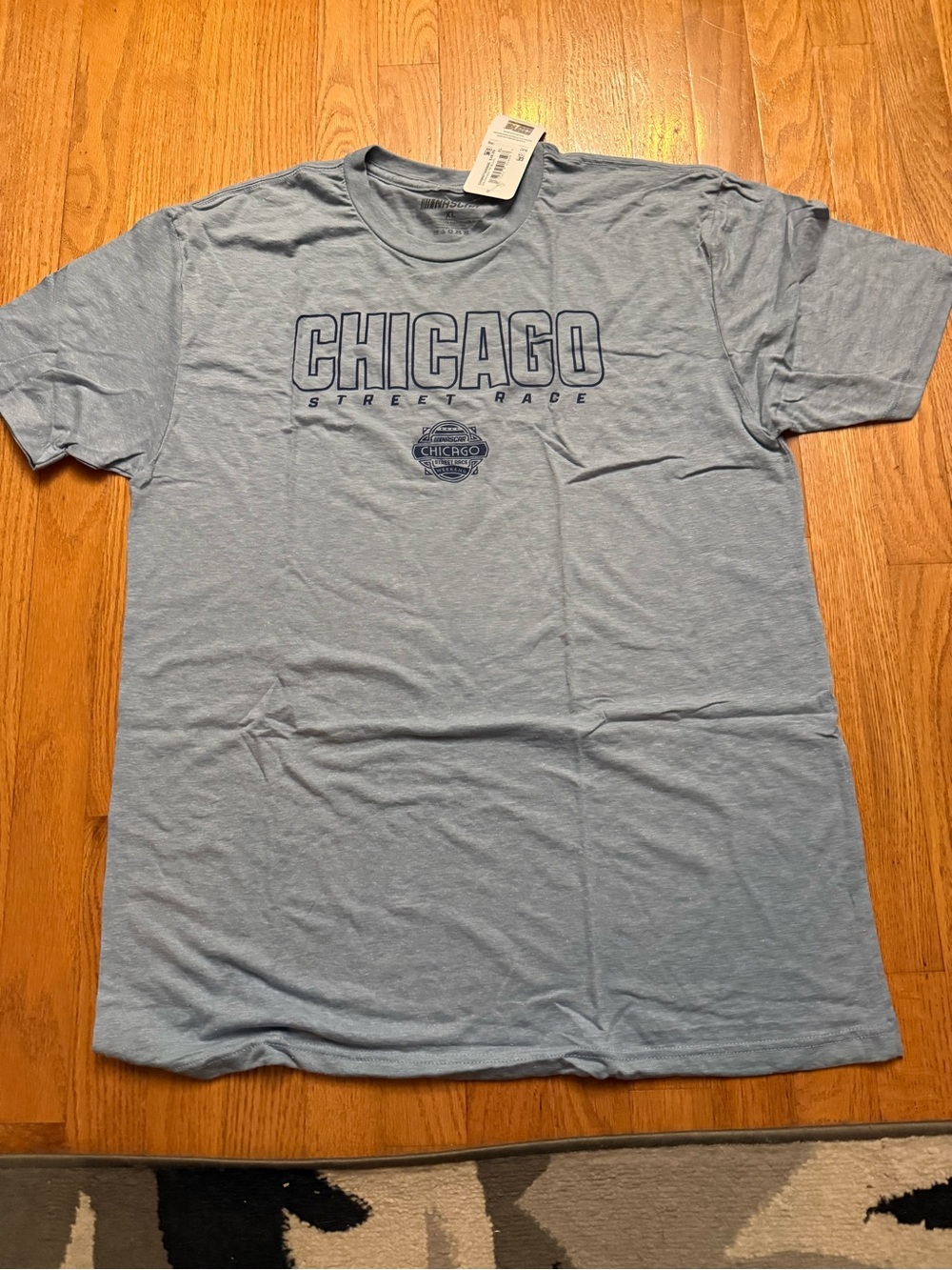 Nascar Light Blue Chicago Graphic Short Sleeve Tee